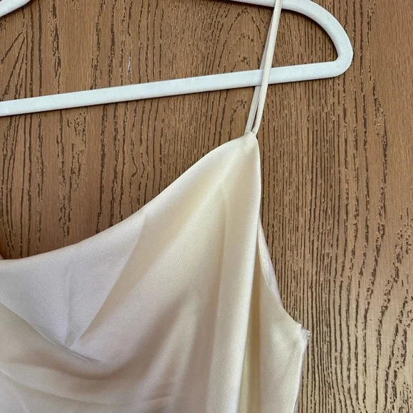 Champaign Satin Cowl Neck Body Suit - Picture 4 of 4